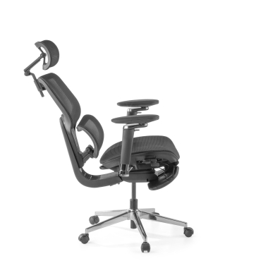 ergonomic chair black erghos x2 mesh 5d adjustable armrests double lumbar support headrest extendable footrest 8