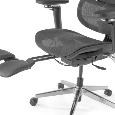ergonomic chair black erghos x2 mesh 5d adjustable armrests double lumbar support headrest extendable footrest 9