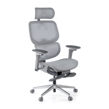 ergonomic chair gray erghos x2 mesh 5d adjustable armrests double lumbar support headrest extendable footrest 12