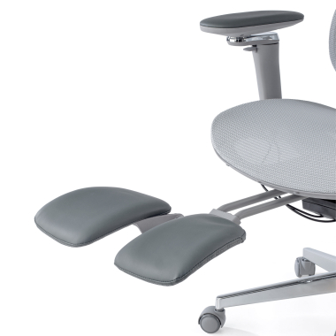 ergonomic chair gray erghos x2 mesh 5d adjustable armrests double lumbar support headrest extendable footrest 8