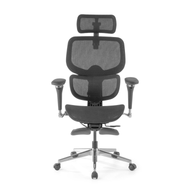ergonomic chair black erghos x2 mesh 5d adjustable armrests double lumbar support headrest extendable footrest 6
