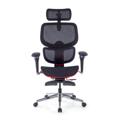 ergonomic chair red erghos x2 mesh 5d adjustable armrests double lumbar support headrest extendable footrest 9