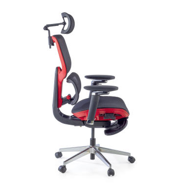 ergonomic chair red erghos x2 mesh 5d adjustable armrests double lumbar support headrest extendable footrest 6