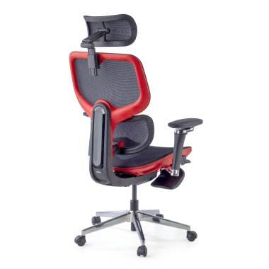ergonomic chair red erghos x2 mesh 5d adjustable armrests double lumbar support headrest extendable footrest 11