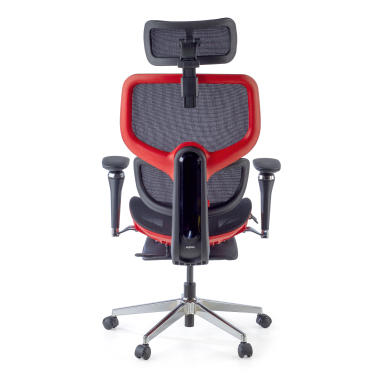 ergonomic chair red erghos x2 mesh 5d adjustable armrests double lumbar support headrest extendable footrest 8