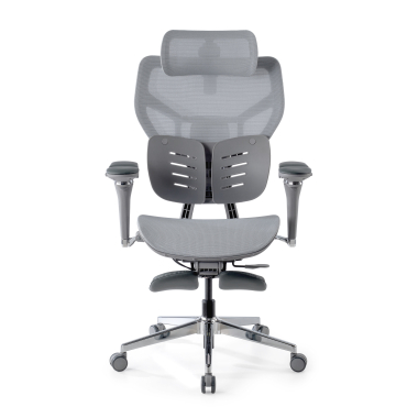 ergonomic chair gray erghos x3 mesh 5d adjustable armrests double lumbar support headrest 7