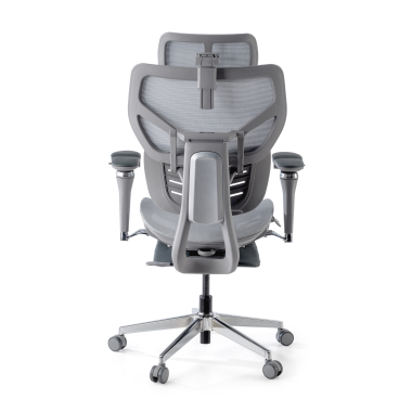 ergonomic chair gray erghos x3 mesh 5d adjustable armrests double lumbar support headrest 9