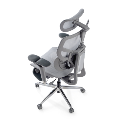 ergonomic chair gray erghos x3 mesh 5d adjustable armrests double lumbar support headrest 14