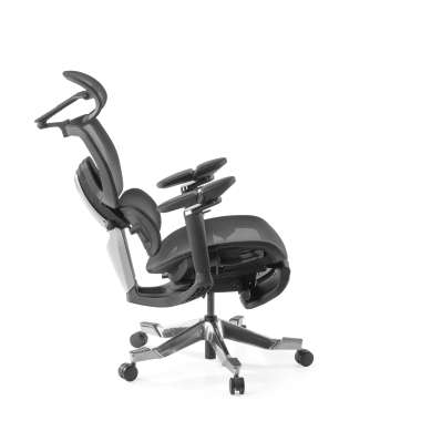 ergonomic chair black erghos x4 pro mesh 6d adjustable armrests double lumbar support headrest extendable footrest 13