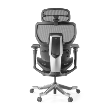 ergonomic chair black erghos x4 pro mesh 6d adjustable armrests double lumbar support headrest extendable footrest 17