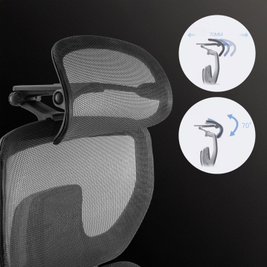 ergonomic chair black erghos x4 pro mesh 6d adjustable armrests double lumbar support headrest extendable footrest 8