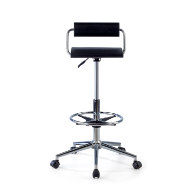 work and laboratory stool black without arms plastic no armrests 3