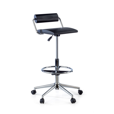 work and laboratory stool black without arms plastic no armrests 1
