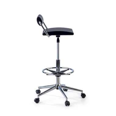 work and laboratory stool black without arms plastic no armrests 5