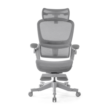 ergonomic chair white grey erghos x1 mesh 3d adjustable armrests double lumbar support headrest 3
