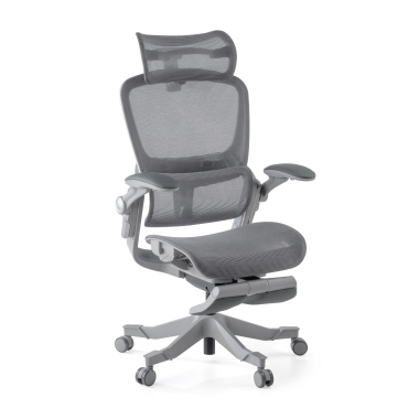 ergonomic chair white grey erghos x1 mesh 3d adjustable armrests double lumbar support headrest 8