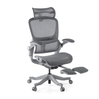 ergonomic chair white grey erghos x1 mesh 3d adjustable armrests double lumbar support headrest 1