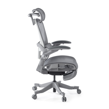 ergonomic chair white grey erghos x1 mesh 3d adjustable armrests double lumbar support headrest 9