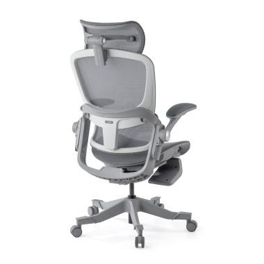 ergonomic chair white grey erghos x1 mesh 3d adjustable armrests double lumbar support headrest 12