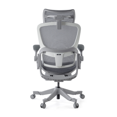 ergonomic chair white grey erghos x1 mesh 3d adjustable armrests double lumbar support headrest 11