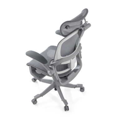 ergonomic chair white grey erghos x1 mesh 3d adjustable armrests double lumbar support headrest 14