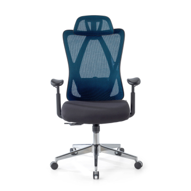 ergonomic chair blue matrix mesh movable armrests lumbar support headrest 3