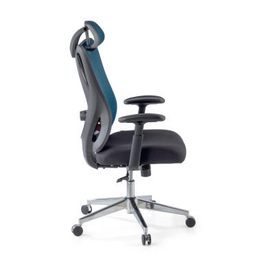ergonomic chair blue matrix mesh movable armrests lumbar support headrest 4