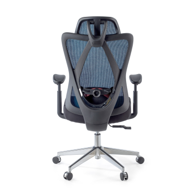 ergonomic chair blue matrix mesh movable armrests lumbar support headrest 7