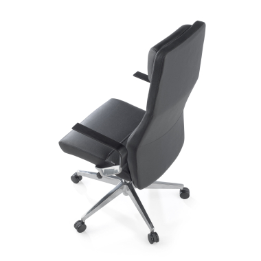 office chair black weimar natural skin upholstered armrests 8