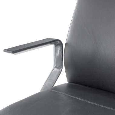 office chair black weimar natural skin upholstered armrests 6