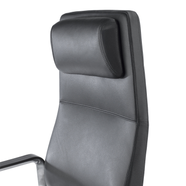 office chair black weimar natural skin upholstered armrests 5