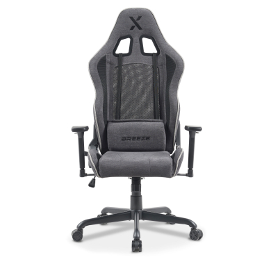 gaming chair gray breeze fabric movable armrests headrest cushion headrest 3