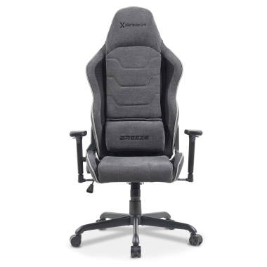 gaming chair gray breeze fabric movable armrests headrest cushion headrest 4