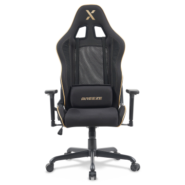 gaming chair black breeze fabric movable armrests headrest cushion headrest 3