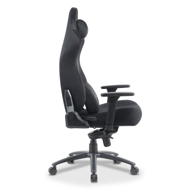 gaming chair black forge fabric 3d adjustable armrests lumbar and cervical cushion headrest 9