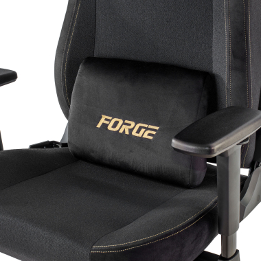 gaming chair black forge fabric 3d adjustable armrests lumbar and cervical cushion headrest 6