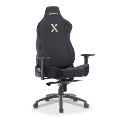 gaming chair black forge fabric 3d adjustable armrests lumbar and cervical cushion headrest 1