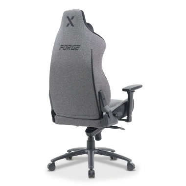 gaming chair gray forge fabric 3d adjustable armrests lumbar and cervical cushion headrest 12