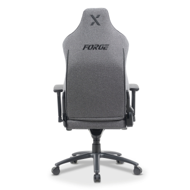gaming chair gray forge fabric 3d adjustable armrests lumbar and cervical cushion headrest 8