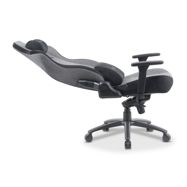 gaming chair gray forge fabric 3d adjustable armrests lumbar and cervical cushion headrest 5