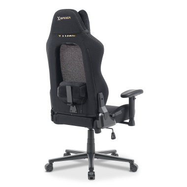 gaming chair black vital fabric movable armrests headrest cushion headrest 11