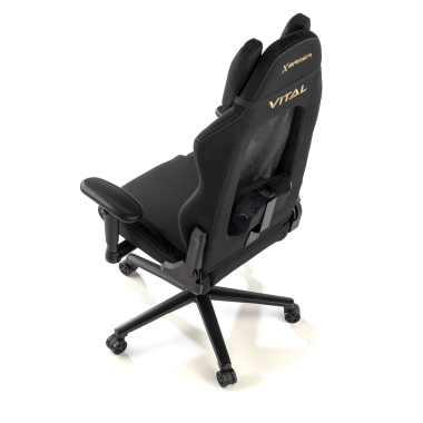 gaming chair black vital fabric movable armrests headrest cushion headrest 12