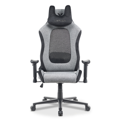 gaming chair gray vital fabric movable armrests headrest cushion headrest 3