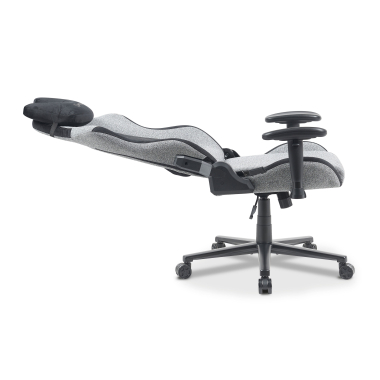 gaming chair gray vital fabric movable armrests headrest cushion headrest 5