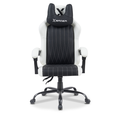 gaming chair white black titan synthetic leather flip up armrests headrest cushion headrest 3