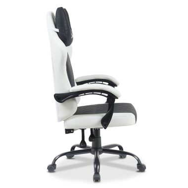 gaming chair white black titan synthetic leather flip up armrests headrest cushion headrest 6
