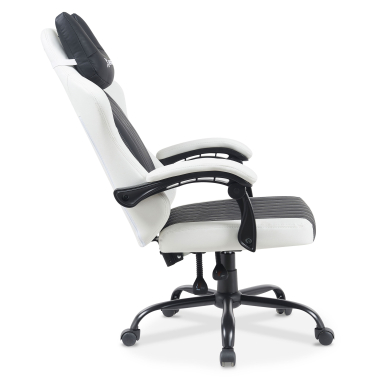 gaming chair white black titan synthetic leather flip up armrests headrest cushion headrest 8