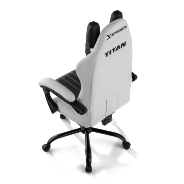 gaming chair white black titan synthetic leather flip up armrests headrest cushion headrest 12
