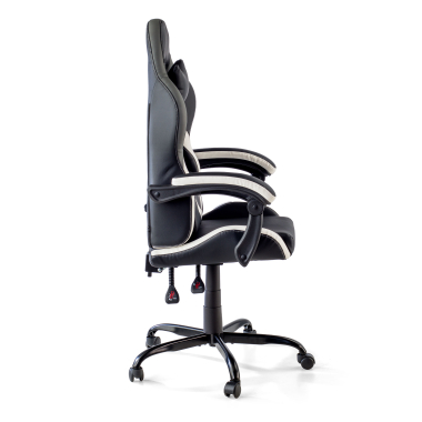 gaming chair white black mist synthetic leather flip up armrests headrest cushion headrest 8