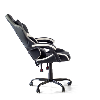 gaming chair white black mist synthetic leather flip up armrests headrest cushion headrest 5